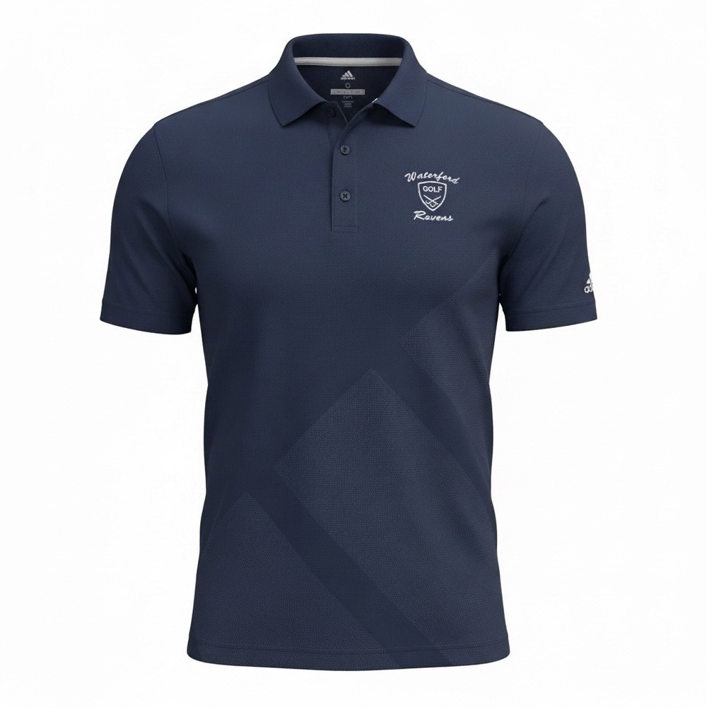 Adidas Golf Polo Shirt Mens Small Navy Blue‎ Waterford Golf Ravens Performance